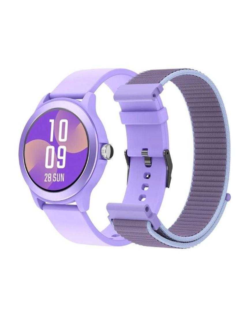 Smartwatch SPC Smartee Duo Vivo 9651T/ Notificaciones/ Frecuencia Cardíaca/ Púrpura/ Incluye Correa Extra