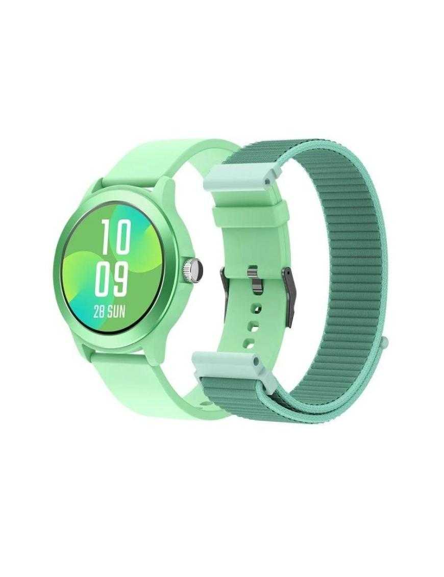 Smartwatch SPC Smartee Duo Vivo 9651R/ Notificaciones/ Frecuencia Cardíaca/ Verde Menta/ Incluye Correa Extra