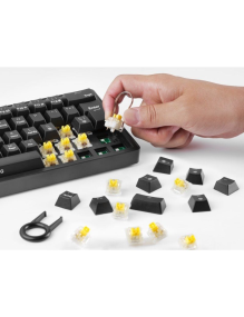 Teclado Gaming Mecánico Mars Gaming MKMINIPRO/ Switch Amarillo/ Negro