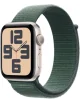 Apple Watch SE 3rd V2/ GPS/ 44mm/ Caja de Aluminio Blanco Estrella/ Correa Loop Deportiva Verde Lago