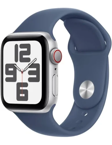 Apple Watch SE 3rd V2/ GPS/ 40mm/ Caja de Aluminio/ Correa Deportiva Azul Denim S/M