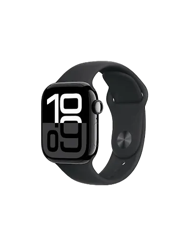 Apple Watch Series 10/ GPS/ 42mm/ Caja de Aluminio Negro Azabache / Correa Deportiva Negra M/L