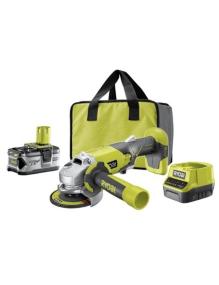 Amoladora Sin Cable Ryobi ONE+ R18AG-140S/ 1 Batería 18V 4.0 Ah/ Cargador 2.0 A/ Bolsa de Transporte