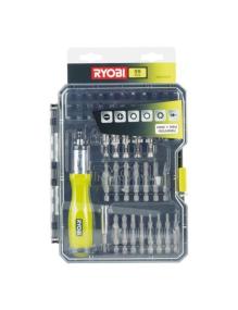 Estuche de 59 Puntas para Atornillar Ryobi RAK59SD / Incluye Destornillador