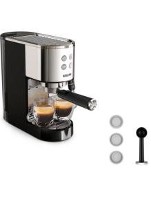 Cafetera Expreso Krups Virtuoso/ 1400W/ 15 Bares/ Plata