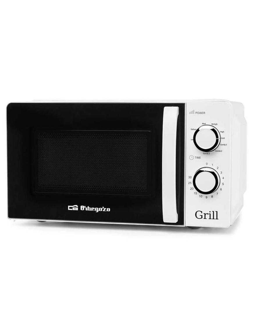 Microondas Orbegozo MIG 2130/ 700W/ Capacidad 20L/ Función Grill/ Blanco