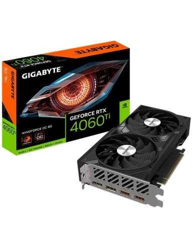 Tarjeta Gráfica Gigabyte GeForce RTX 4060 Ti WindForce OC/ 8GB GDDR6