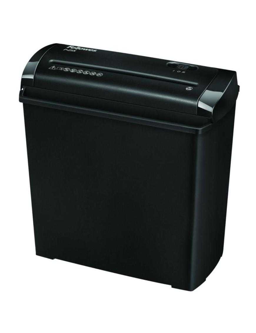 Destructora Fellowes P-25S/ Corte en Tiras de 7mm/ Negra