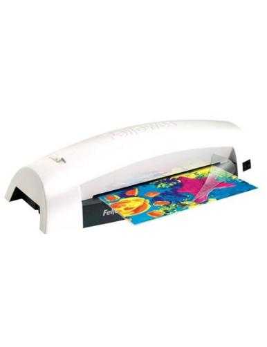 Plastificadora Fellowes Lunar 5715601/ hasta A4 y 80 Micras/ Blanca y Negra