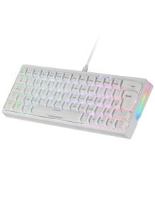 Teclado Gaming Mecánico Mars Gaming MKMINIPRO/ Switch Marrón/ Blanco