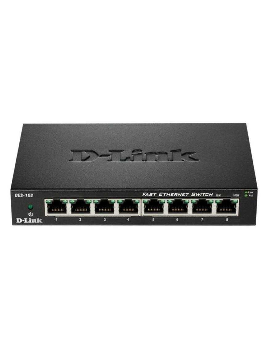 Switch D-Link DES-108 8 Puertos/ RJ-45 10/100