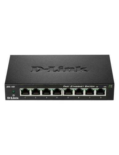 Switch D-Link DES-108 8 Puertos/ RJ-45 10/100