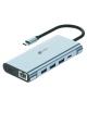 Docking USB Tipo-C Leotec LEDS01/ 3xUSB/ 2xUSB Tipo-C/ 1xUSB Tipo-C PD/ 1xHDMI 4K/ 1xVGA/ 1xRJ45/ 1xAudio/ 1xLector Tarjetas SD 