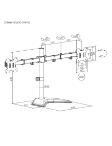 Soporte para 2 Monitores Aisens DT32TSR-285/ hasta 10kg