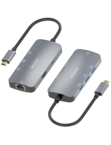 Docking USB Tipo-C Aisens ASUC-6P019-GR/ 1xHDMI/ 3xUSB/ 1xRJ45/ 1xUSB Tipo-C PD/ Gris