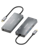 Docking USB Tipo-C Aisens ASUC-9P018-GR/ 2xHDMI/ 3xUSB/ 1xRJ45/ 1xLector Tarjetas/ 1xUSB Tipo-C PD/ Gris