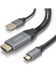 Cable Conversor Aisens A109-0871/ HDMI Macho/ USB Macho - USB Tipo-C Macho/ 1.8m/ Negro