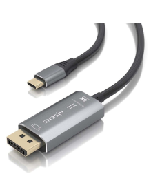 Cable Conversor Aisens A109-0880/ USB Tipo-C Macho - DisplayPort Macho/ 1.8m/ Negro