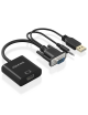 Cable Conversor Aisens A115-0872 SVGA Macho - USB Macho/ Jack Macho - HDMI Hembra/ 20cm/ Negro