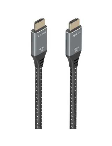 Cable HDMI 2.1 8K Aisens A150-0877/ HDMI Macho - HDMI Macho/ 7m/ Gris y Negro