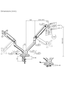 Soporte Gaming para 2 Monitores Aisens DT32TSR-297/ hasta 9kg