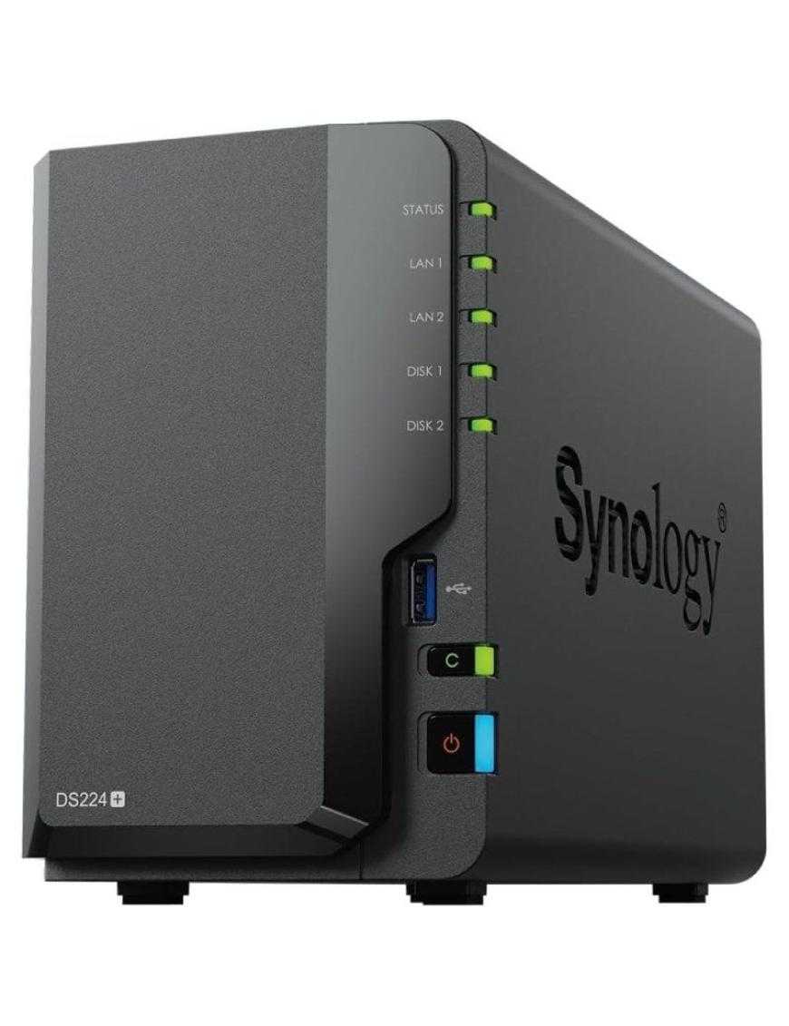 NAS Synology Diskstation DS224+/ 2 Bahías 3.5'- 2.5'/ 2GB DDR4/ Formato Torre