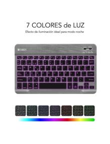 Teclado Compacto Inalámbrico por Bluetooth Subblim Smart Backlit/ Gris