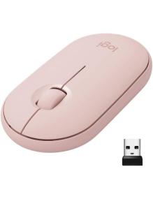 Ratón Inalámbrico por Bluetooth/ 2.4GHz Logitech Pebble M350/ Hasta 1000 DPI/ Rosa