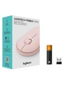 Ratón Inalámbrico por Bluetooth/ 2.4GHz Logitech Pebble M350/ Hasta 1000 DPI/ Rosa