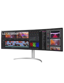 Monitor Gaming Ultrapanorámico Curvo LG UltraGear 49WQ95C-W 49'/ Dual QHD/ Multimedia/ Regulable en altura/ Blanco