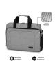 Maletín Subblim Air Padding Laptop Bag para Portátiles hasta 15.6'/ Cinta para Trolley/ Gris