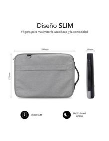 Maletín Subblim Advance Laptop Sleeve para Portátiles hasta 14'/ Gris