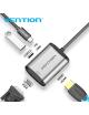 Conversor Vention TFAHB/ 1xUSB/ 1xHDMI/ 1xVGA/ 1xUSB Tipo-C PD/ 15cm/ Gris