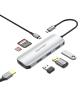 Docking USB Tipo-C Vention TOJHB/ 1xHDMI/ 3xUSB/ 1xUSB Tipo-C/ 1xLector tarjetas/ Gris