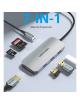 Docking USB Tipo-C Vention TOJHB/ 1xHDMI/ 3xUSB/ 1xUSB Tipo-C/ 1xLector tarjetas/ Gris