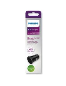 Cargador de Coche Philips DLP2510/ 2xUSB/ 12W