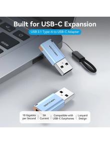 Adaptador USB 3.1 Vention CUAH0/ USB Tipo-C Hembra - USB Macho/ Azul