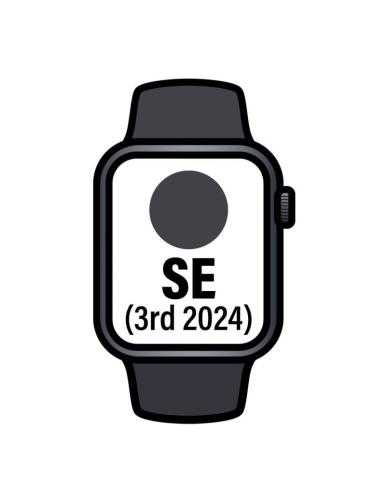 Apple Watch SE 3rd V2/ GPS/ 44mm/ Caja de Aluminio Medianoche/ Correa Deportiva Medianoche S/M