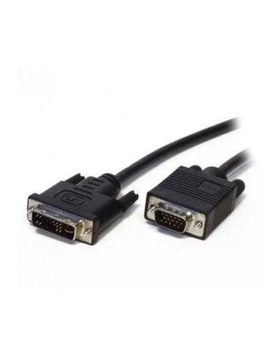 Cable DVI 3GO CDVIVGA/ DVI-I Macho - HD DSUB Macho/ 2m/ Negro