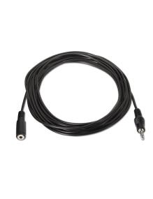 Adaptador Estéreo Aisens A128-0145/ Jack 3.5 Macho - Jack 3.5 Hembra/ Hasta 0.1W/ 1.5m/ Negro