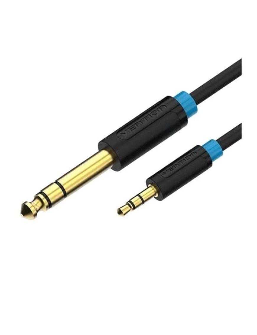 Cable Estéreo Vention BABBD/ Jack 6.5 Macho - Jack 3.5 Macho/ 50cm/ Negro