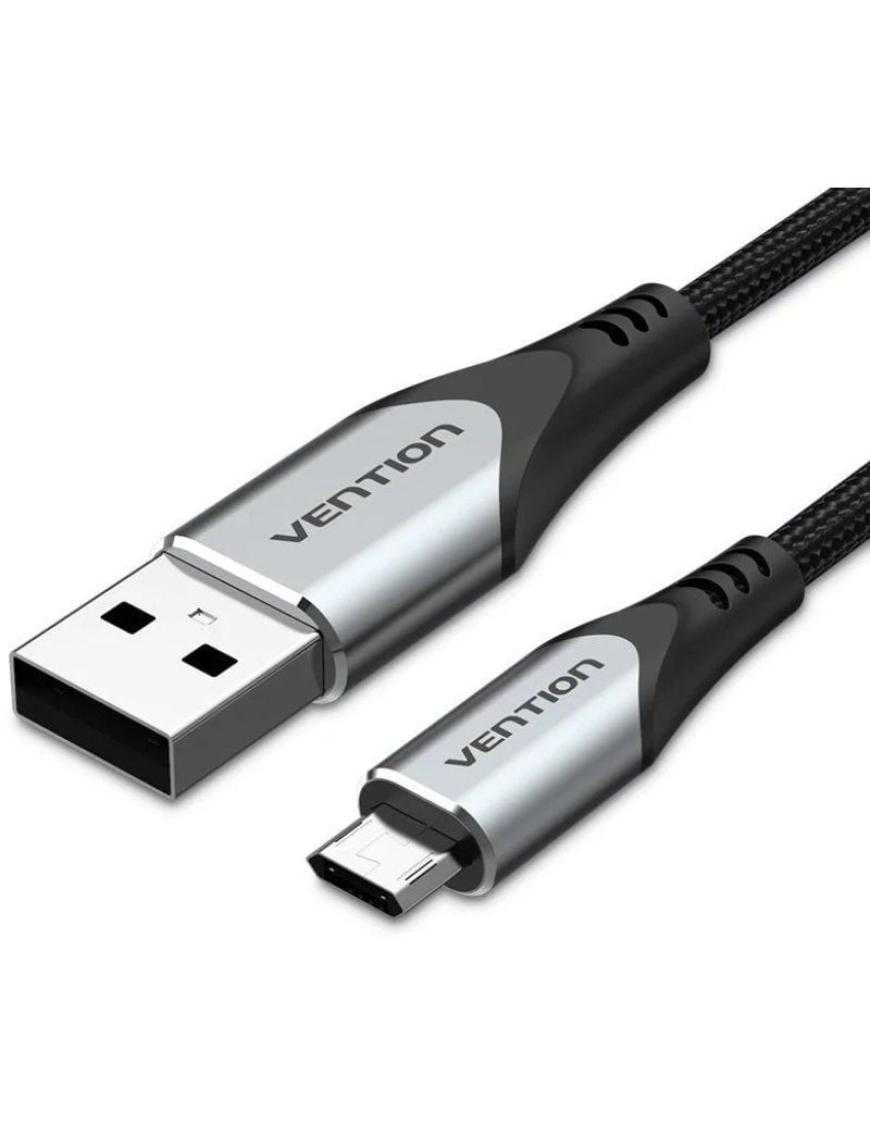 Cable USB 2.0 Vention COCHG/ USB Macho - MicroUSB Macho/ 480Mbps/ 1.5m/ Negro