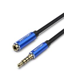 Cable Estéreo Vention BHCLH/ Jack 3.5 Macho - Jack 3.5 Hembra/ 2m/ Azul