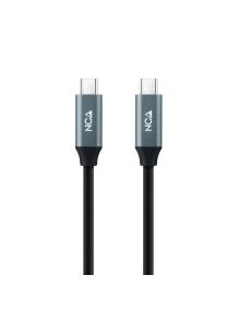 Cable USB 3.2 Tipo-C Nanocable 10.01.4303/ USB Tipo-C Macho - USB Tipo-C Macho/ 3m/ Gris y Negro