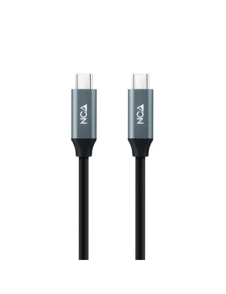 Cable USB 3.2 Tipo-C Nanocable 10.01.4303/ USB Tipo-C Macho - USB Tipo-C Macho/ 3m/ Gris y Negro