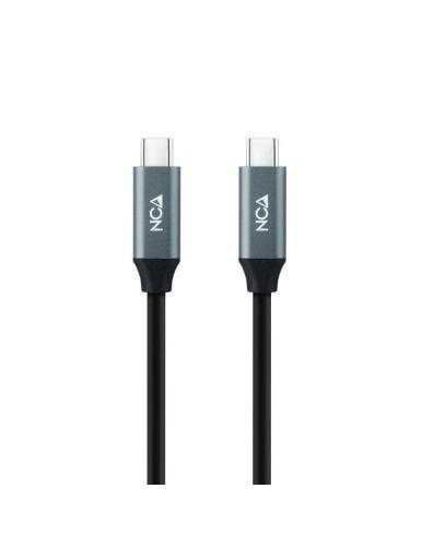 Cable USB 3.2 Tipo-C Nanocable 10.01.4303/ USB Tipo-C Macho - USB Tipo-C Macho/ 3m/ Gris y Negro