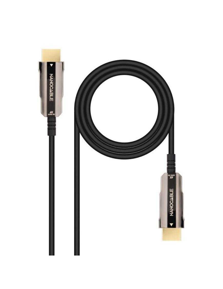 Cable HDMI 2.0 4K Nanocable 10.15.2010/ HDMI Macho - HDMI Macho/ 10m/ Negro