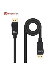 Cable DisplayPort 1.4 8K Nanocable 10.15.2502/ DisplayPort Macho - DisplayPort Macho/ 2m/ Certificado/ Negro