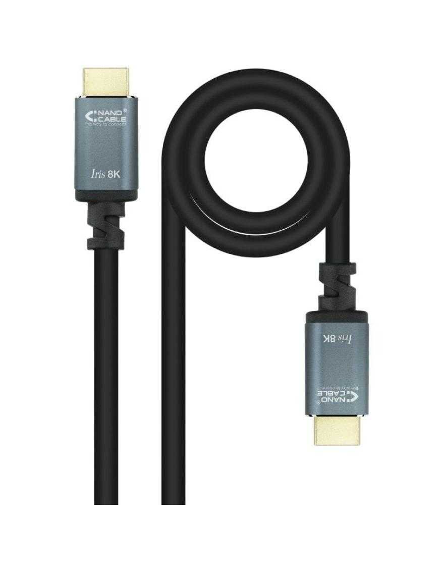 Cable HDMI 2.1 IRIS 8K Nanocable 10.15.8005/ HDMI Macho - HDMI Macho/ 5m/ Negro