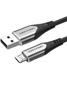 Cable USB 2.0 Vention COAHG/ USB Macho - MicroUSB Macho/ Hasta 60W/ 480Mbps/ 1.5m/ Gris